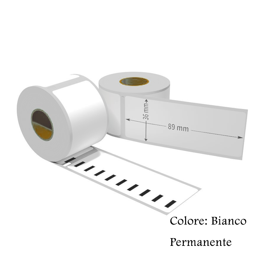 Etichette adesive permanente per DYMO DM-11356 S0722560 89mm*41mm 300pz