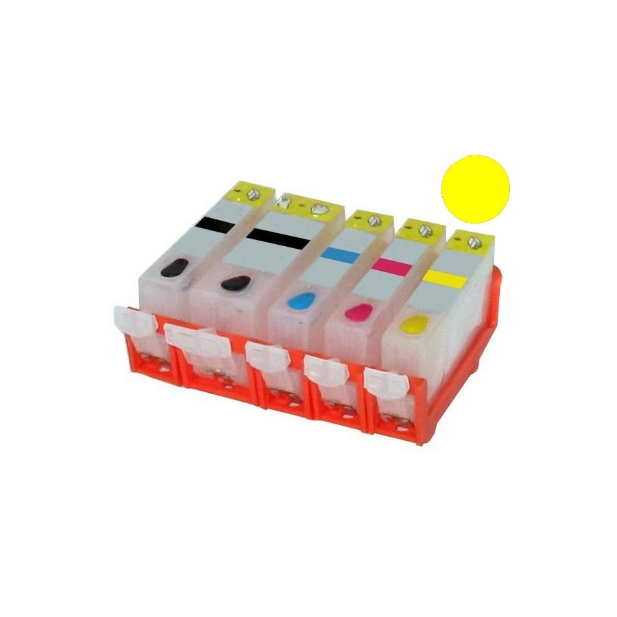 Cartuccia ricaricabile vuota .per Canon CLI-526 giallo con chip autoreset