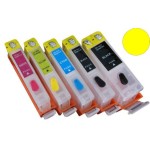 Cartuccia ricaricabile vuota per .Canon CLI-521 giallo con chip autoreset