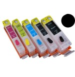 Cartuccia ricaricabile vuota per .Canon CLI-521 nero con chip autoreset
