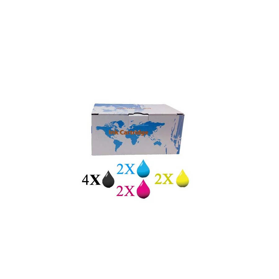 Kit 10 Cartucce per Epson 4XT0711 2XT0712 2XT0713 2XT0714