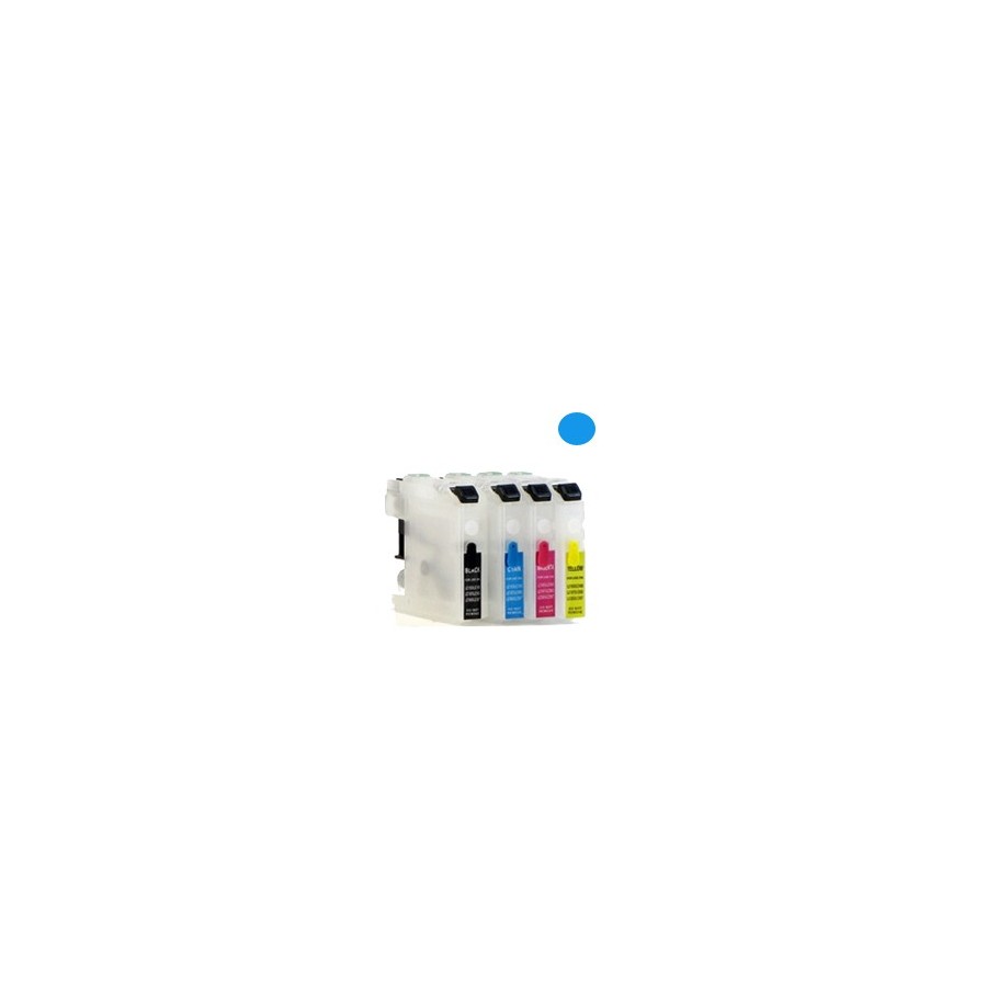 Cartuccia ricaricabile vuota per Brother LC-123 ciano con chip aggiornato