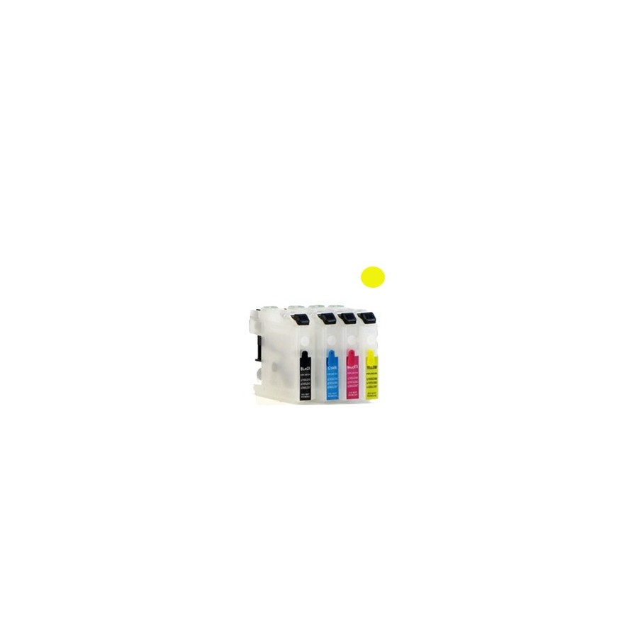 Cartuccia ricaricabile vuota per Brother LC-123 giallo con chip aggiornato