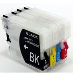 Cartuccia ricaricabile vuota per Brother LC960 LC970 LC1000 giallo