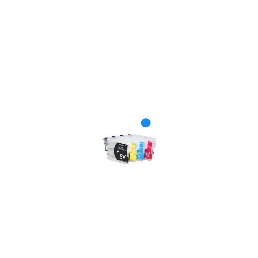 Cartuccia ricaricabile vuota per Brother LC985 LC980 LC1100 ciano