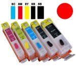 Cartuccia ricaricabile vuota per Canon CLI-8 magenta con chip autoreset