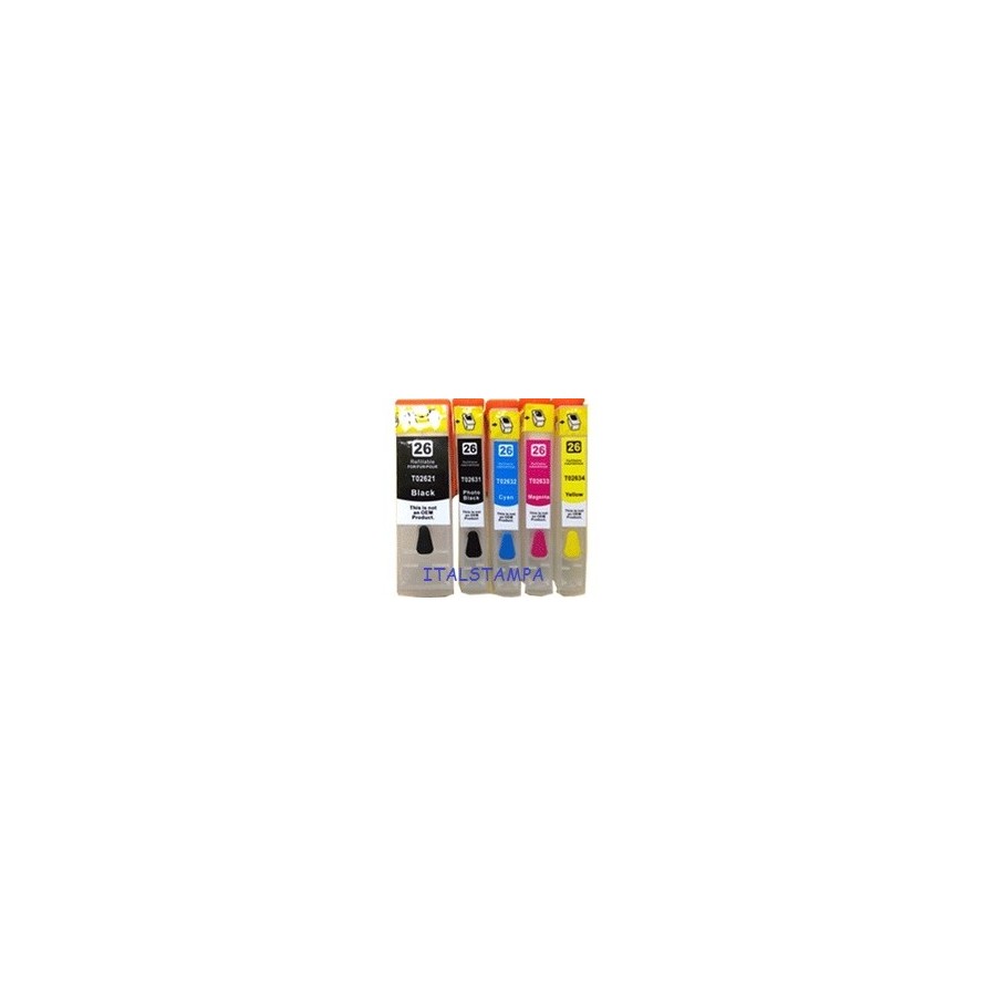Cartuccia ricaricabile vuota per Epson T2621 nero con chip autoreset