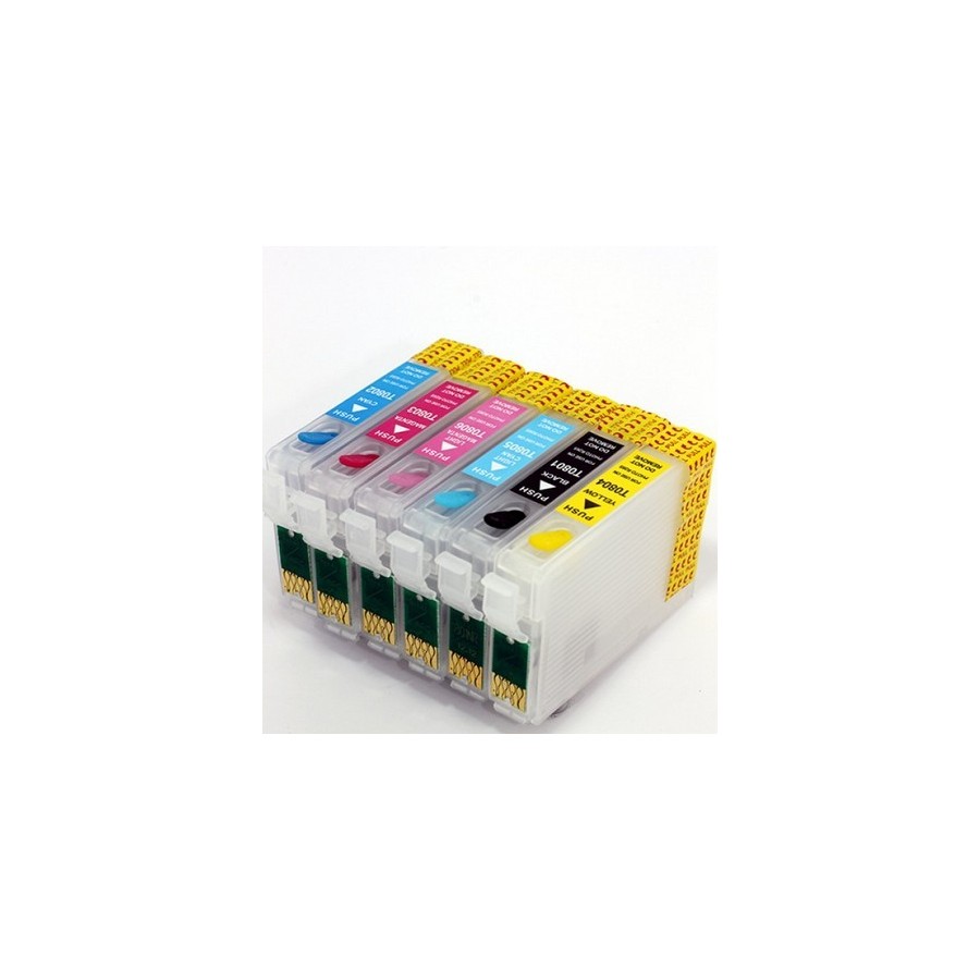 Cartuccia ricaricabile vuota per Epson T804 giallo con chip autoreset