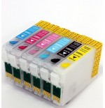 Cartuccia ricaricabile vuota per Epson T804 giallo con chip autoreset