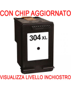 CHIP AGGIORNATO N9K08AE Cartuccia rigenerata per HP 304XL nero alta capacita'