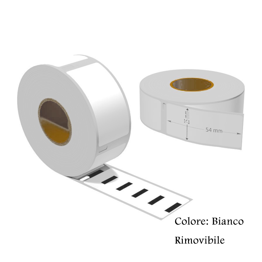 Etichette adesive rimovibile per DYMO DM-11352 S0722520 54mm*25mm 500pz