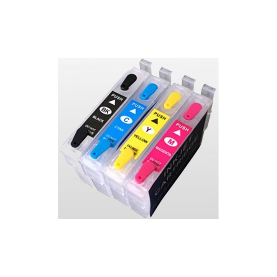 Kit 4 Cartuccia ricaricabili per Epson T2991-T2994 nero con chip autoreset