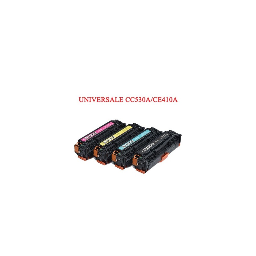 Toner rigenerato universale per HP CC530A 304A CE410X 305A CF380X nero 3500pag.