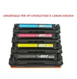 Toner universale per HP CF541A 203A CF401A 201A CANON 054 ciano 1300pag.