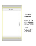 Trasferimento termico Etichette permanente per ZEBRA 100mm*150mm 1000pz utilizzo con Ribbon